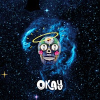 an image of a skull with the word okay on it